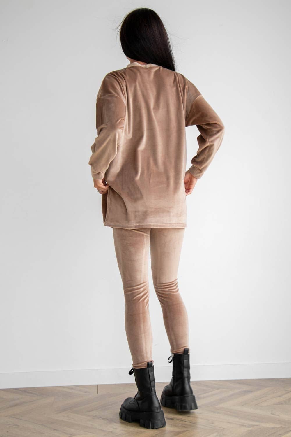 Maternity Black Velvet Set