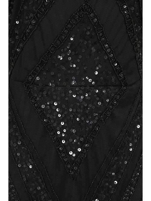 Black Sequin Maxi Dress