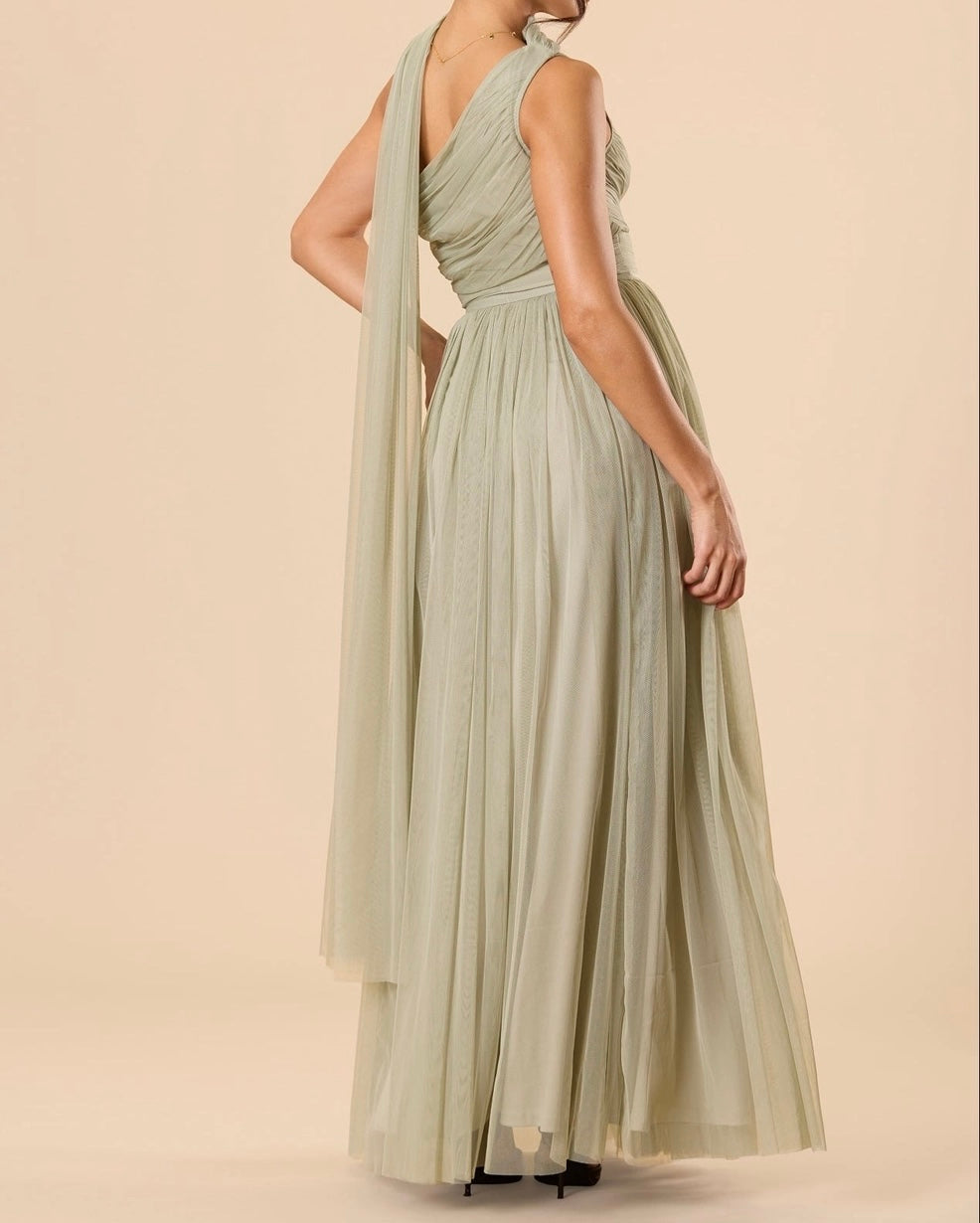 Sage Tulle Maxi Dress
