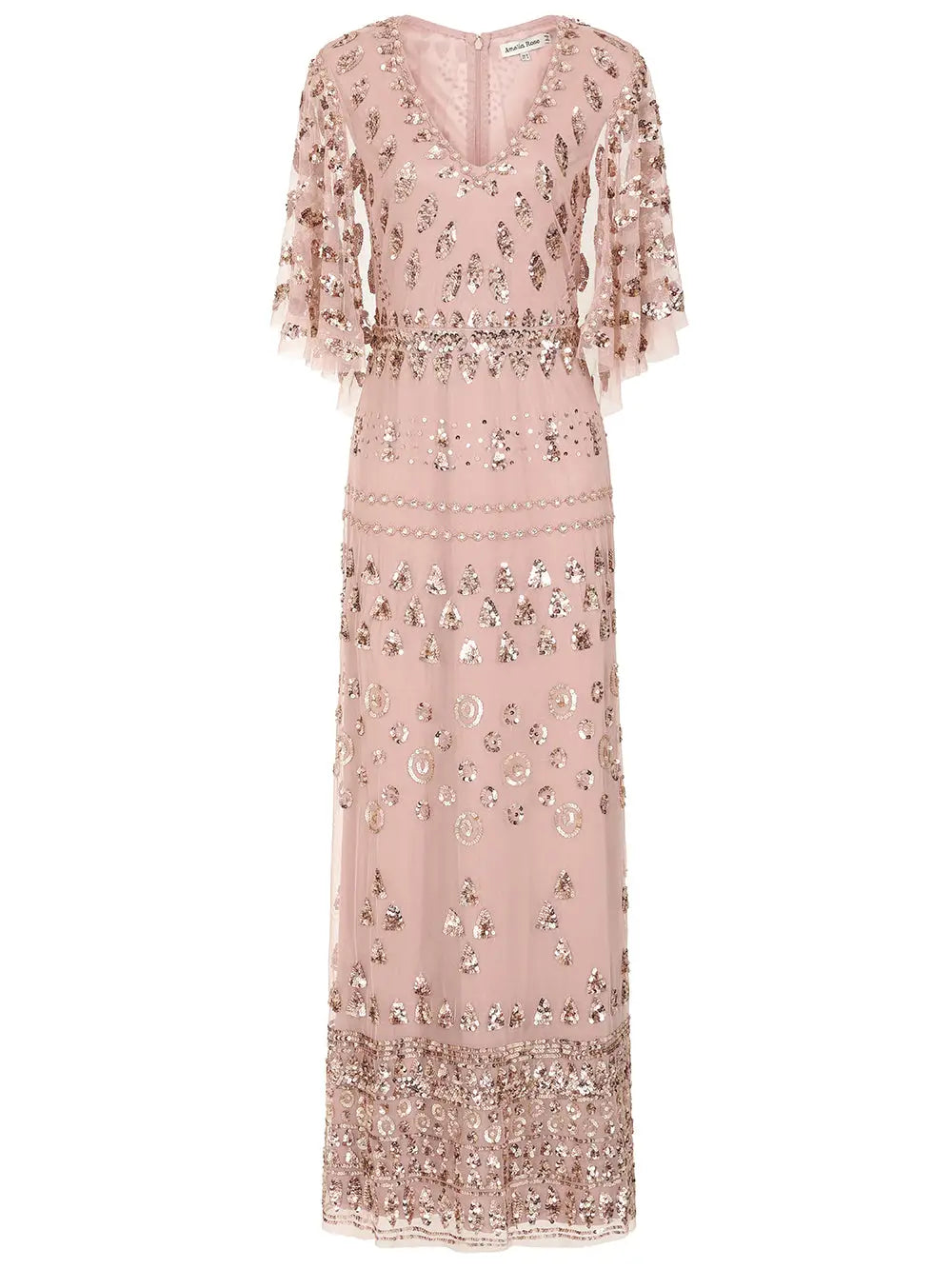 Blush Embellished Maxi Dress