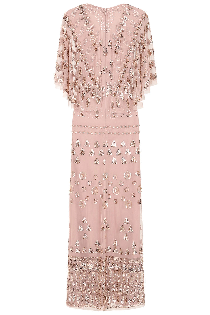 Blush Embellished Maxi Dress