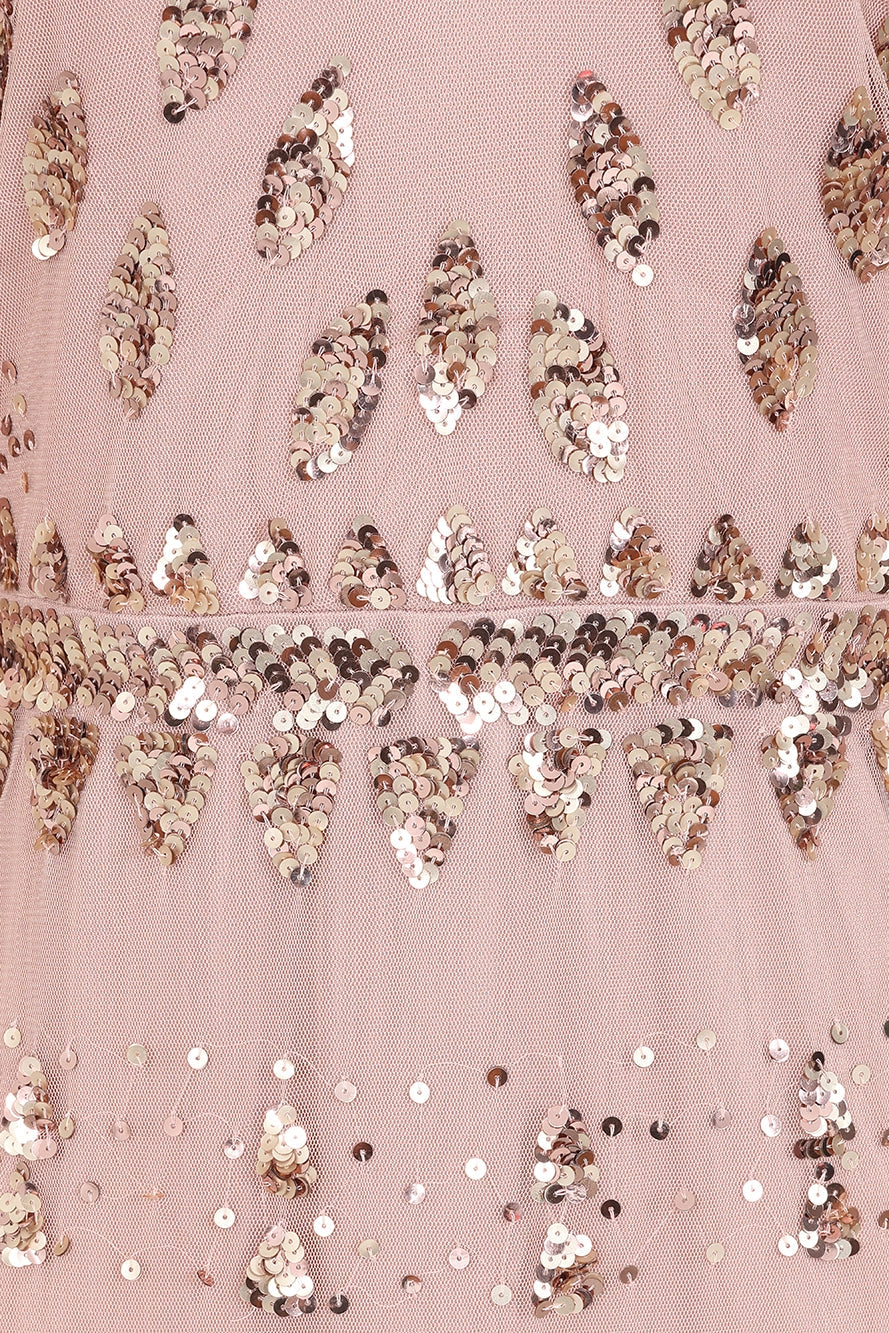 Blush Embellished Maxi Dress