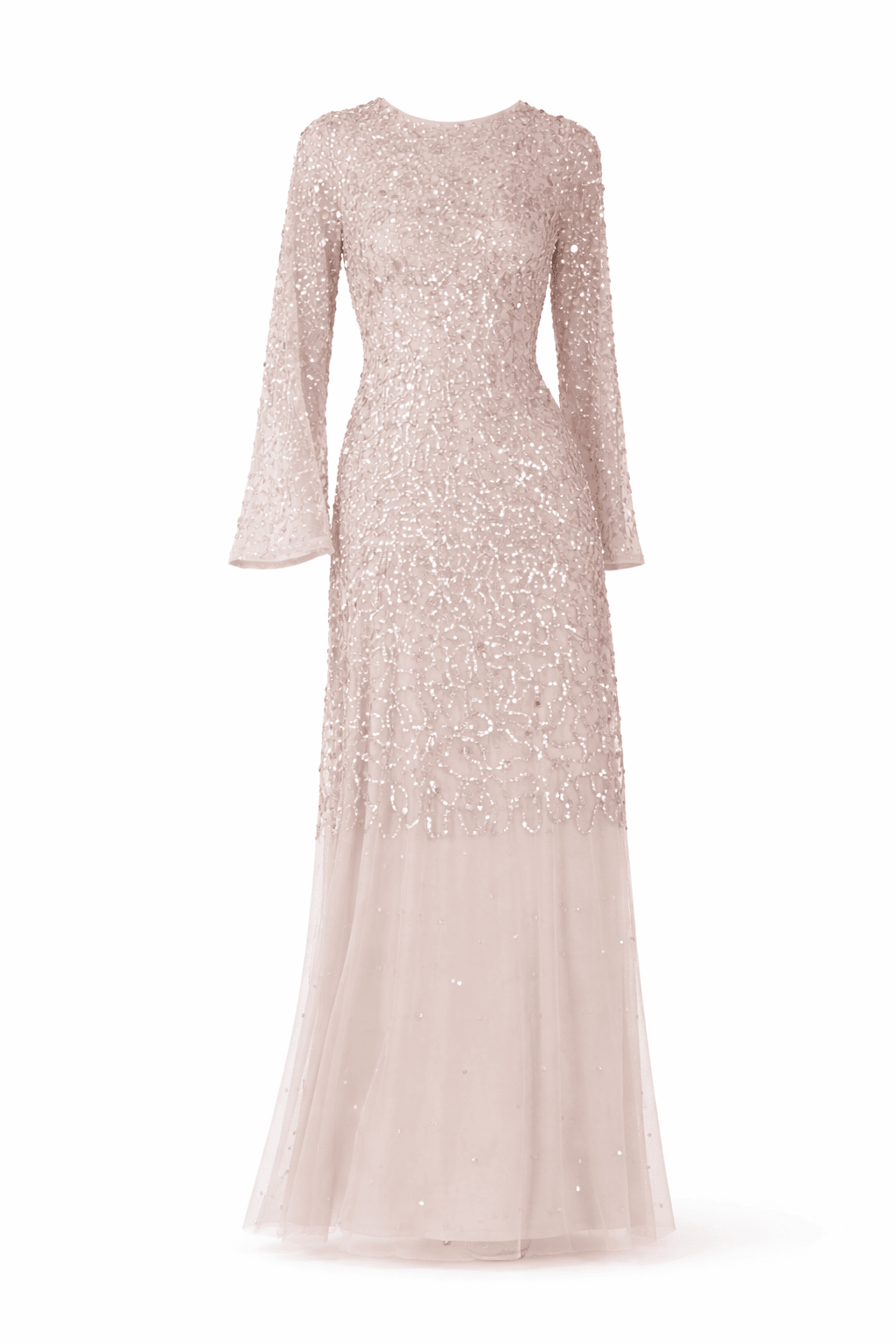 Long Sleeve Embellished Maxi Dress