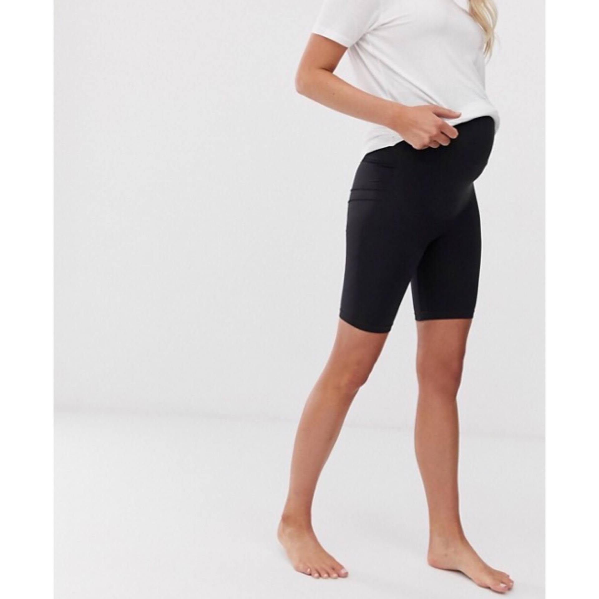 Maternity Shiny Biker Shorts - Flamour.ro